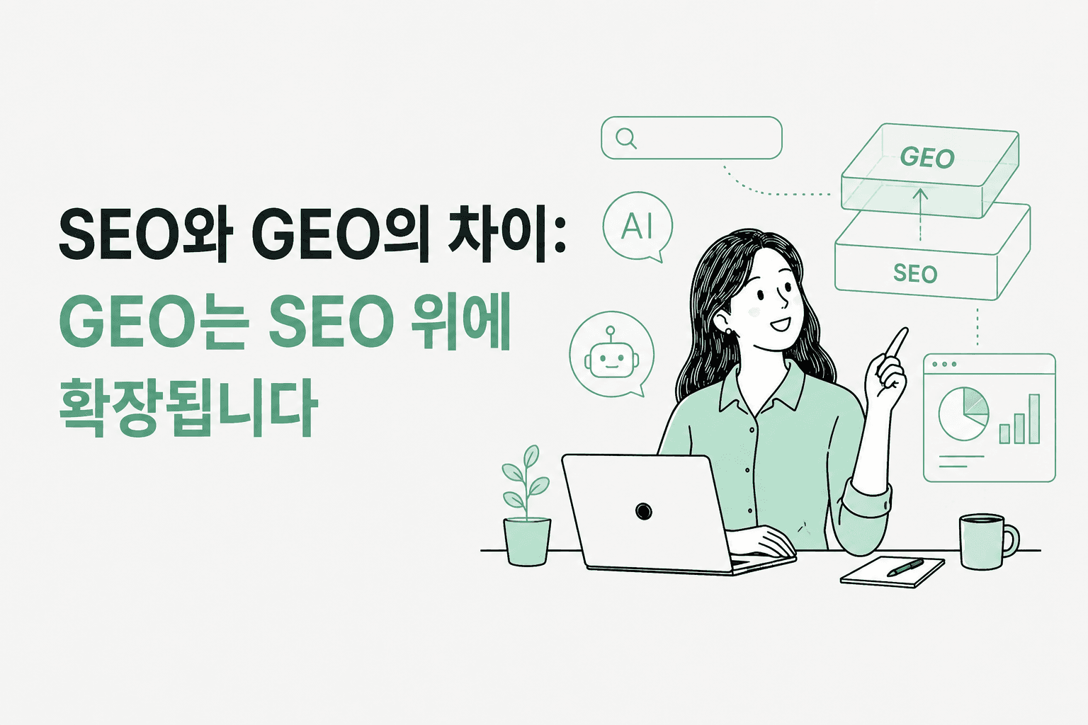 SEO와 GEO의 차이: GEO는 SEO 위에 확장됩니다